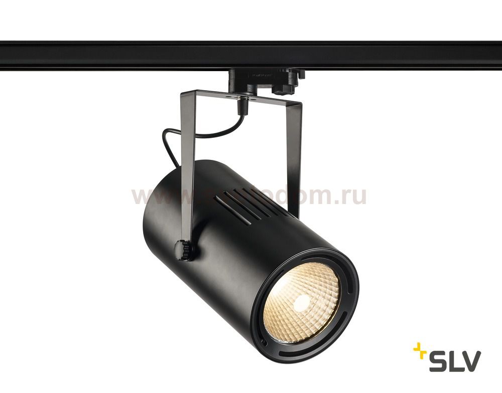 SLV 1001484 3Ph, EURO SPOT LED LARGE светильник 61Вт с LED 3000К, 5500лм, 38°, черный