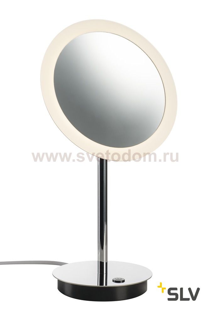 SLV 1001502 MAGANDA TL настольное зеркало косметическое IP44 с подсветкой 4.2Вт с LED 3000К, 70лм, хром/ белый