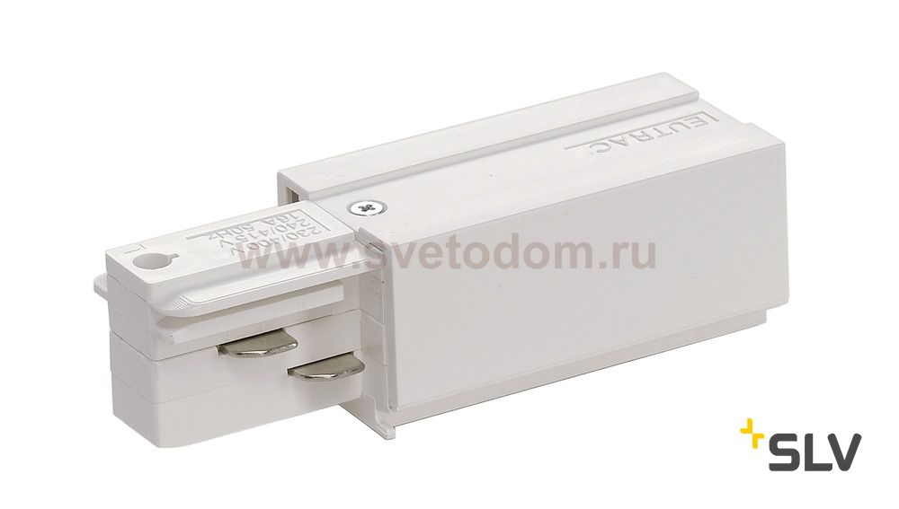 SLV 1001513 3Ph | EUTRAC®, разъём питания торцевой, 16А макс., GND слева, белый RAL9016 