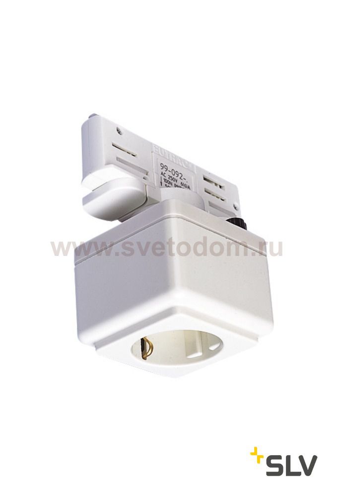 SLV 1001525 3Ph | EUTRAC®, розетка Schuko, 6.3А макс., белый RAL9016 (ex 145701)