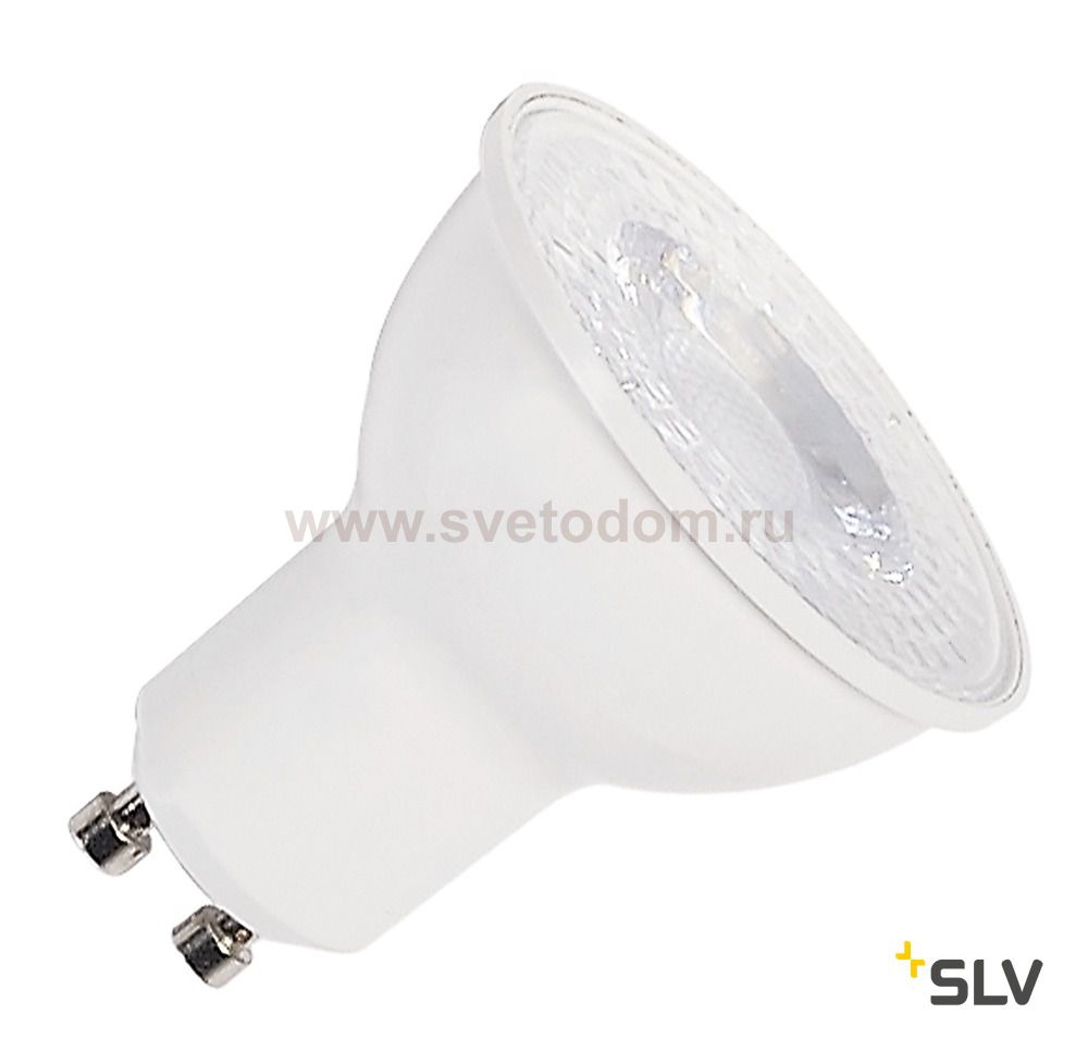 SLV 1001565 LED GU10 источник света 230В, 7.2Вт, 4000K, 570лм, 36°, диммируемый, белый корпус