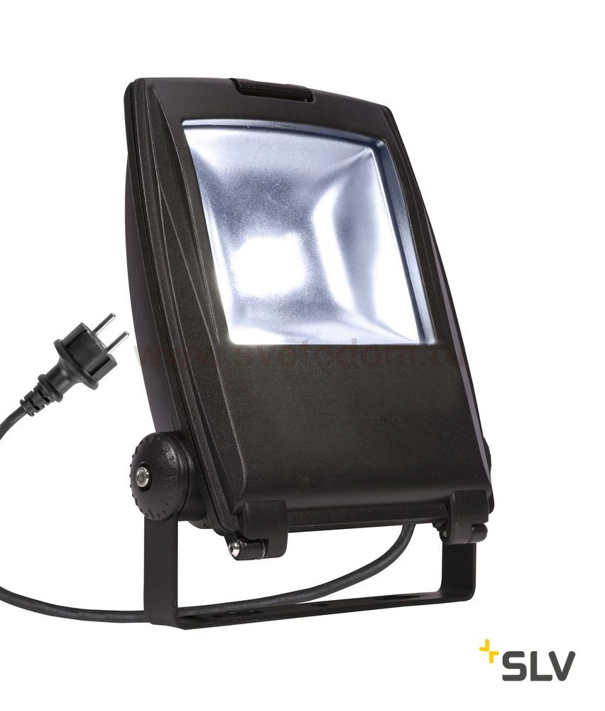 SLV 1001642 FLOOD LIGHT 25 светильник IP65 32Вт с LED 5700К, 2350лм, 90°, кабель 2м с вилкой, черный (ex 231162)