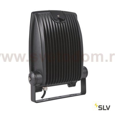 SLV 1001643 FLOOD LIGHT 25 светильник IP65 32Вт с LED 3000К, 2200лм, 90°, кабель 2м с вилкой, черный (ex 231162)