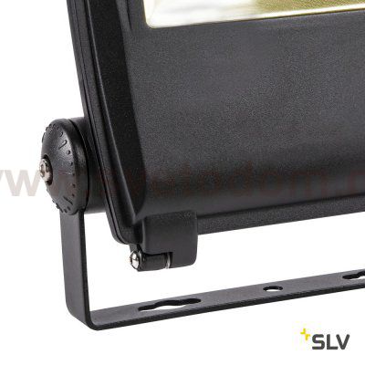 SLV 1001643 FLOOD LIGHT 25 светильник IP65 32Вт с LED 3000К, 2200лм, 90°, кабель 2м с вилкой, черный (ex 231162)