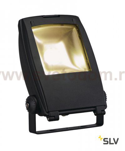 SLV 1001643 FLOOD LIGHT 25 светильник IP65 32Вт с LED 3000К, 2200лм, 90°, кабель 2м с вилкой, черный (ex 231162)
