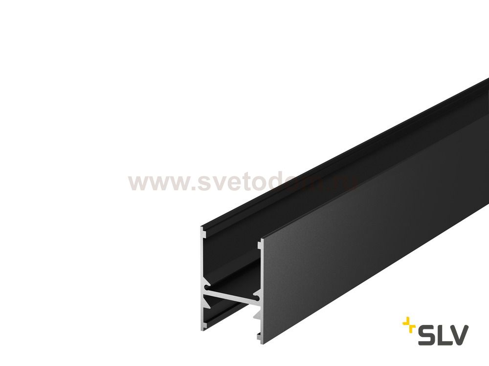 SLV 1001814 H-PROFIL, профиль накладной, 2 м, без экрана, черный