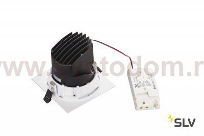 SLV 1001830 RENISTO SQUARE L светильник встраиваемый 29Вт с LED 3000К, 2600лм, 40°, без панели, белый