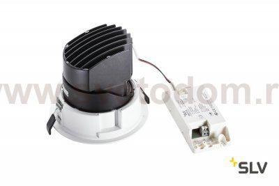 SLV 1001848 RENISTO ROUND L светильник встраиваемый 29Вт с LED 3000К, 2600лм, 40°, без панели, белый