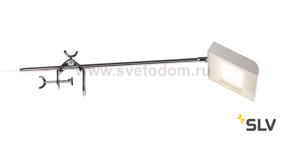 SLV 1001857 DALO DISPLAY светильник на струбцине 24Вт с LED 4000К, 1900лм, 120°, с выключателем, серебр./ хром