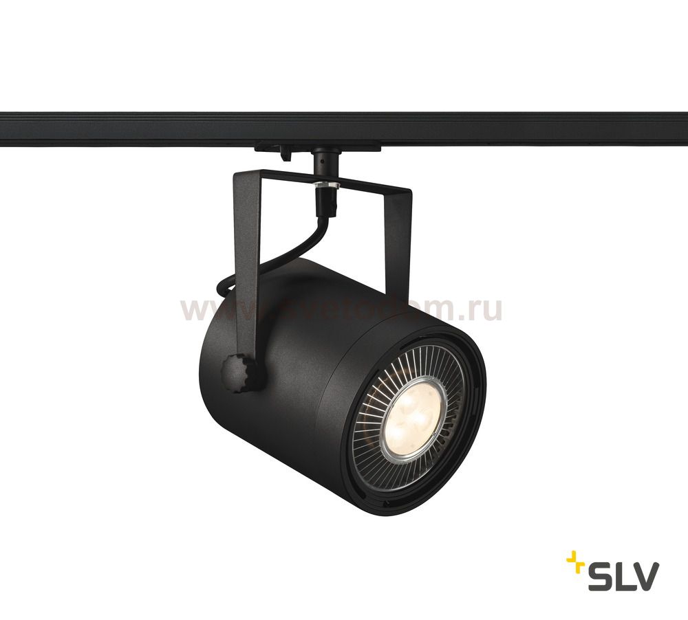 SLV 1001860 1PHASE-TRACK, EURO SPOT ES111 светильник для лампы ES111 75Вт макс., черный