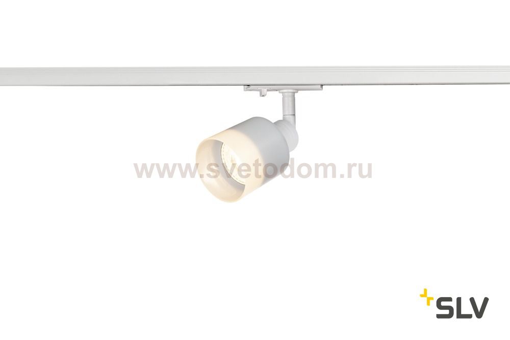 SLV 1001869 1PHASE-TRACK, PURI GLASS светильник для лампы GU10 50Вт макс., белый/ стекло матовое