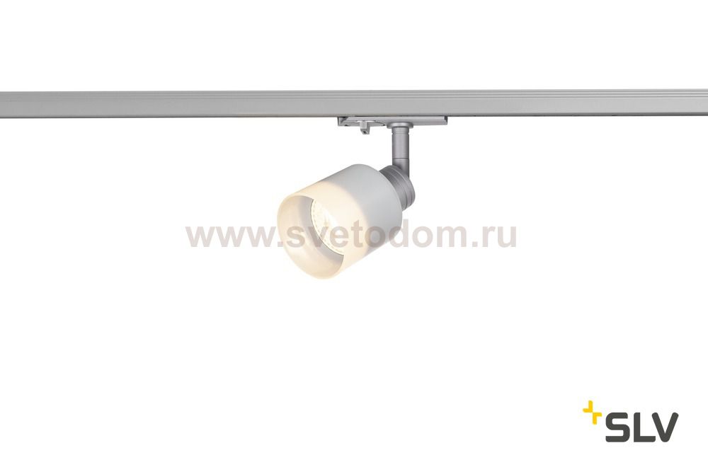 SLV 1001870 1PHASE-TRACK, PURI GLASS светильник для лампы GU10 50Вт макс., серебристый/ стекло матовое