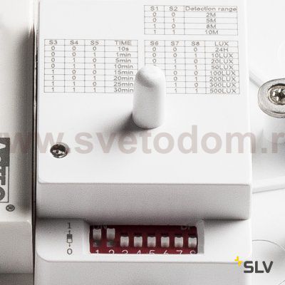 SLV 1001913 RUBA 16 SENSOR светильник накладной IP65 24Вт с датч.движения и LED 3000К/4000К, 2230лм, 120°, белый