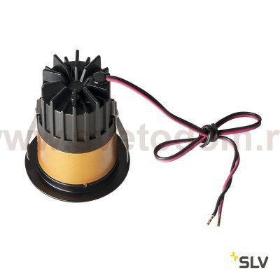 SLV 1001927 HORN MEDI LED светильник встраиваемый 350мА 5Вт с LED 3000К, 275лм, 15°, черный/ золотой