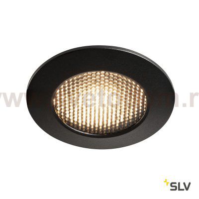 SLV 1001932 VARU LED светильник встраиваемый IP65 350мА 5Вт с LED 2700K, 400лм, 36°, черный