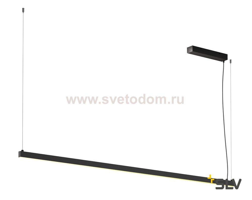 SLV 1001943 AROSA 200 PD-2 светильник подвесной 65Вт с LED 3000К, 2х 1800лм, черный матовый