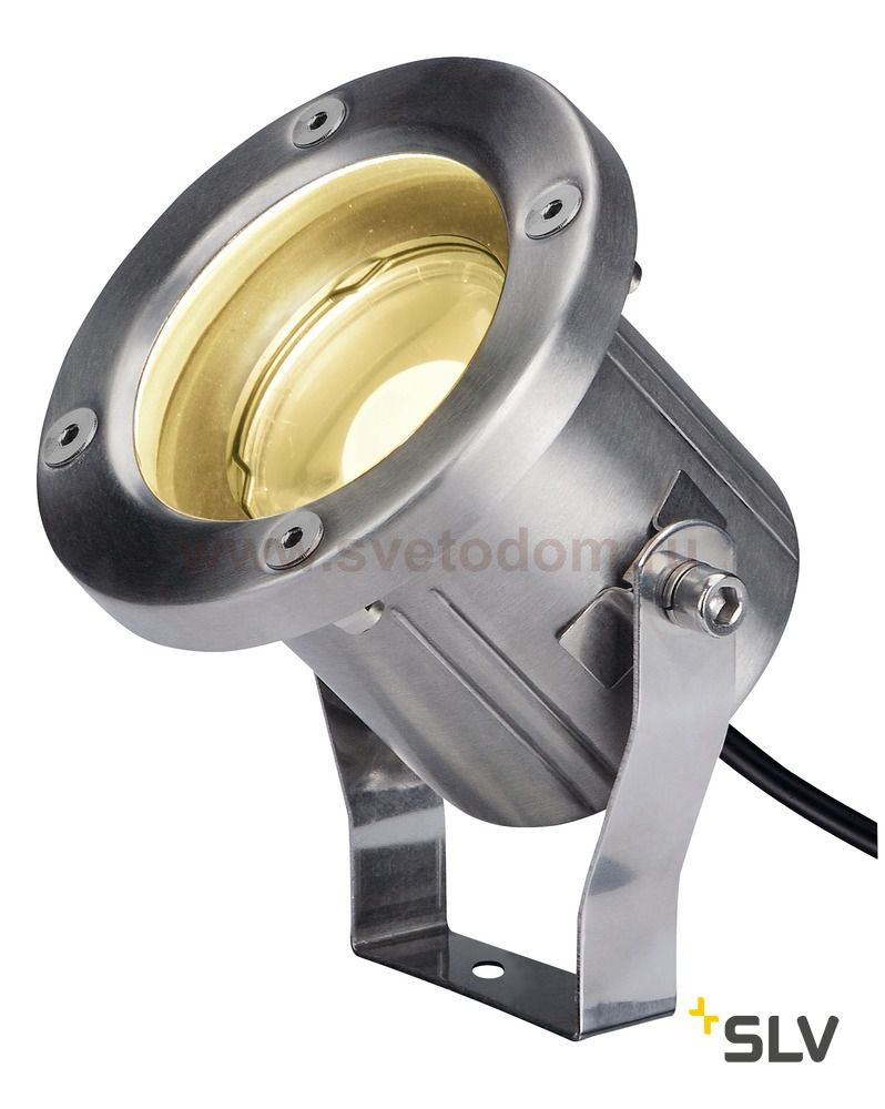 SLV 1001962 NAUTILUS 10 SPOT LED светильник IP55 9Вт с LED 3000К, 520лм, 106°, кабель 1.5м с вилкой, сталь