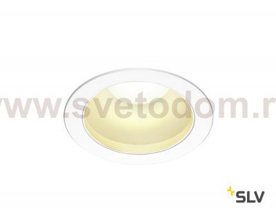 SLV 1001974 RILO 125 DL светильник встр. 13Вт с LED 3000К/4000K, 970лм/1050лм, 60°, UGR<19, CRI>90, белый/ хром