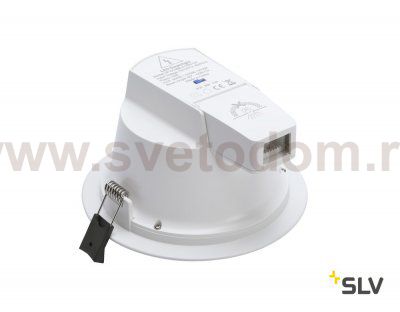 SLV 1001974 RILO 125 DL светильник встр. 13Вт с LED 3000К/4000K, 970лм/1050лм, 60°, UGR<19, CRI>90, белый/ хром