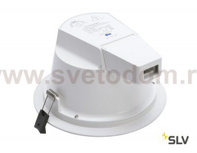 SLV 1001975 RILO 150 DL светильник встр. 18Вт с LED 3000К/4000K, 1300лм/1380лм, 60°, UGR<19, CRI>90, белый/ хром