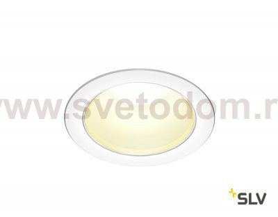 SLV 1001975 RILO 150 DL светильник встр. 18Вт с LED 3000К/4000K, 1300лм/1380лм, 60°, UGR<19, CRI>90, белый/ хром