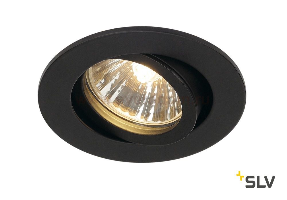 SLV 1001980 NEW TRIA 68 ROUND GU10 CS/LS светильник встраиваемый для лампы GU10 50Вт макс., черный
