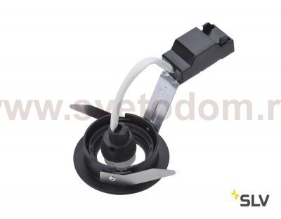 SLV 1001980 NEW TRIA 68 ROUND GU10 CS/LS светильник встраиваемый для лампы GU10 50Вт макс., черный