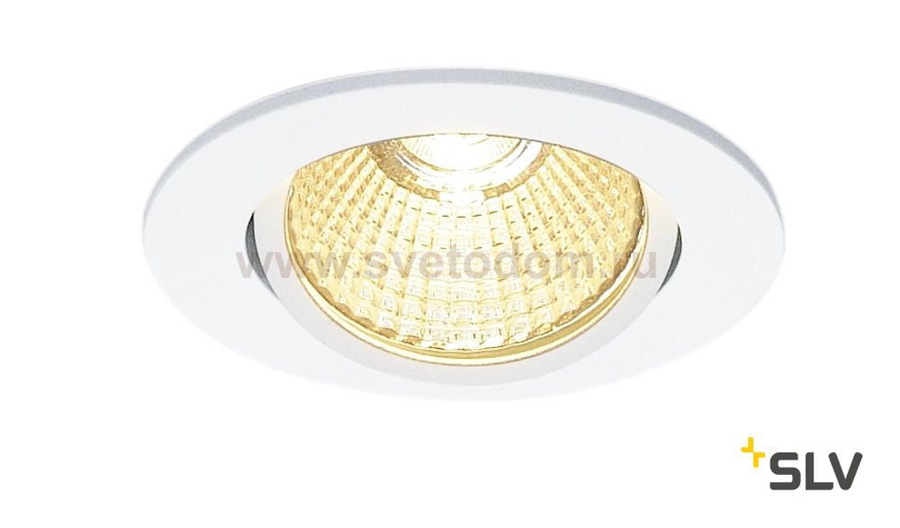 SLV 1001989 NEW TRIA 68 ROUND CS/LS DtW светильник встр. 7.2Вт с LED 1800-3000К, 440лм, 38°, CRI>90, белый