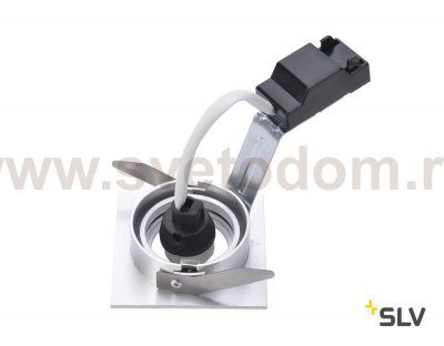 SLV 1001996 NEW TRIA 68 SQUARE GU10 CS/LS светильник встраиваемый для лампы GU10 50Вт макс., матирован. алюминий