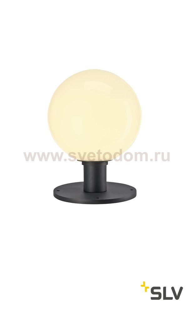 SLV 1001999 GLOO PURE 27 светильник ландшафт. IP44 для лампы E27 23Вт макс., антрацит/ стекло белое (ex 232015) 