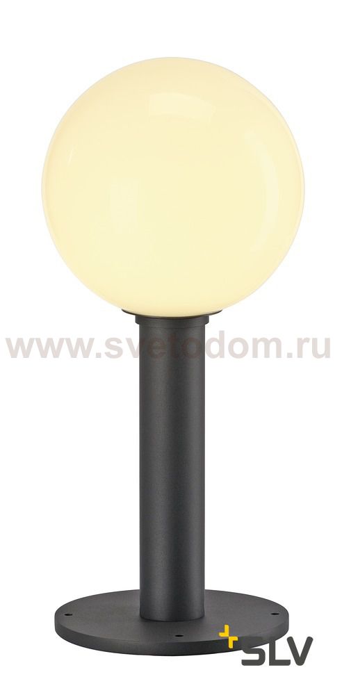 SLV 1002000 GLOO PURE 44 светильник ландшафт. IP44 для лампы E27 23Вт макс., антрацит/ стекло белое (ex 232025) 