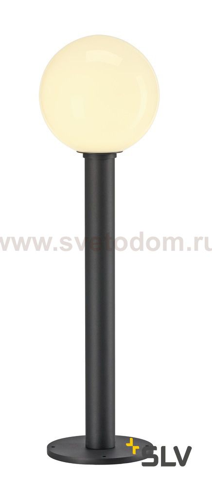 SLV 1002001 GLOO PURE 70 светильник ландшафт. IP44 для лампы E27 23Вт макс., антрацит/ стекло белое (ex 232035) 