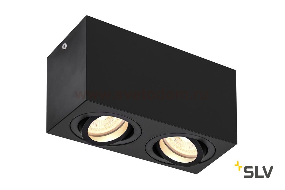 SLV 1002005 TRILEDO DOUBLE GU10 CL светильник потолочный для 2-х ламп GU10 по 50Вт макс., черный