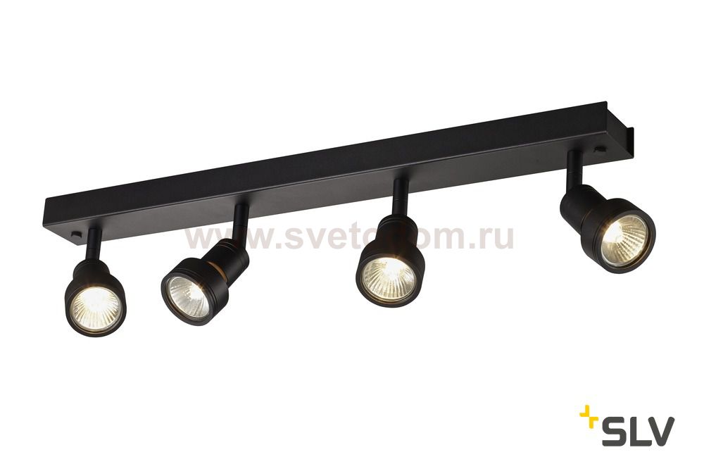 SLV 1002029 PURI QUAD CW светильник накладной для 4-х ламп GU10 по 50Вт макс., черный