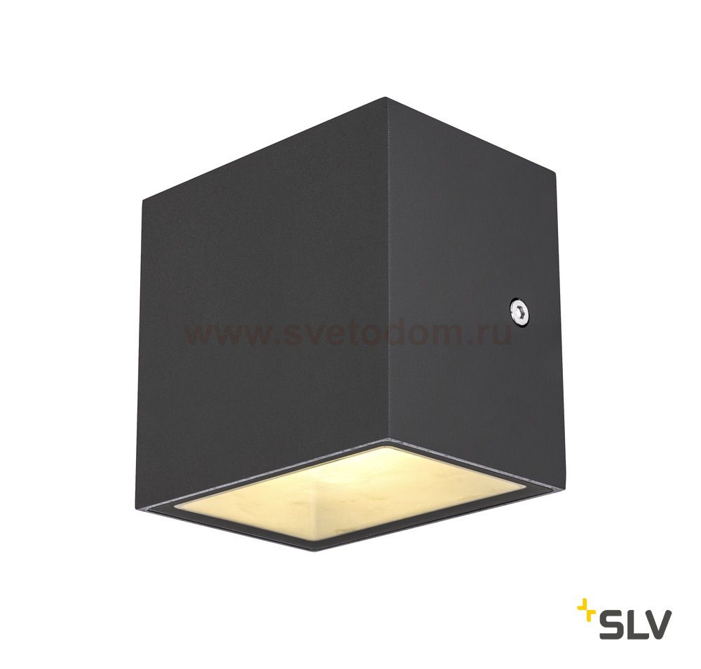 SLV 1002032 SITRA CUBE LED светильник настенный IP44 10Вт с LED 3000К, 2х 560лм, 2х 90°, антрацит