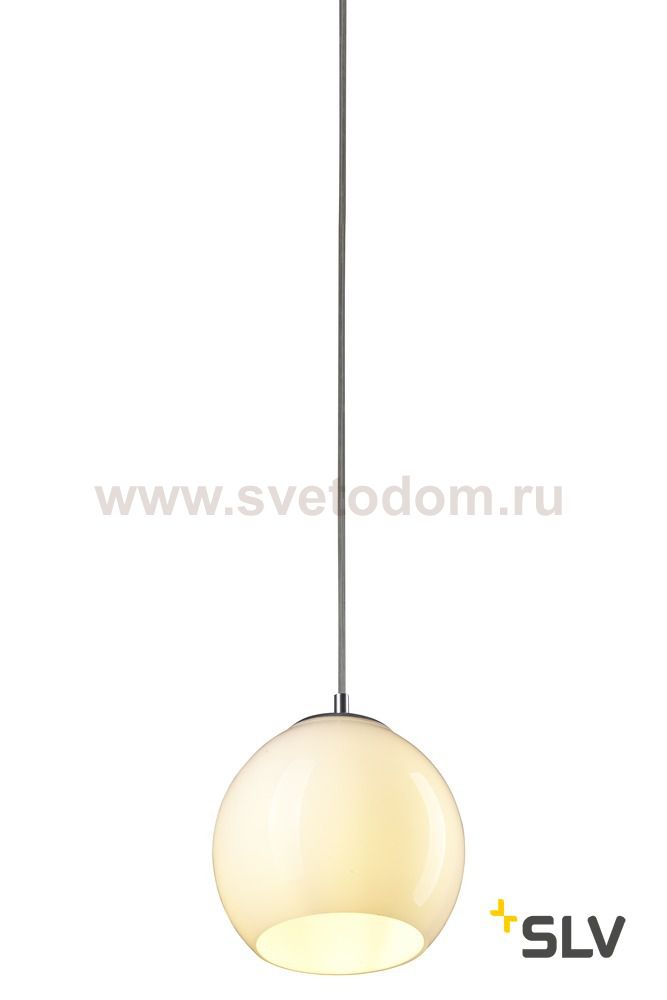 SLV 1002045 SUN PD-2 светильник подвесной для лампы E27 60Вт макс., без основания, алюминий / стекло белое
