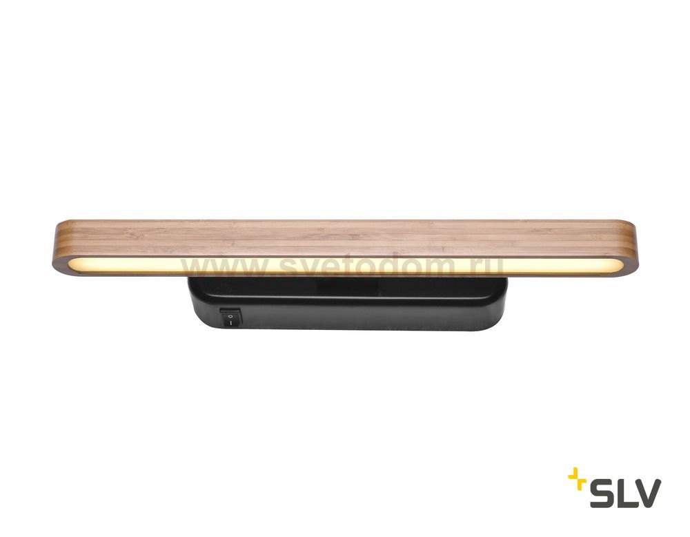 SLV 1002066 VINCELLI D WL светильник накладной 11Вт с LED 2700К, 500лм, черный / бамбук светлый
