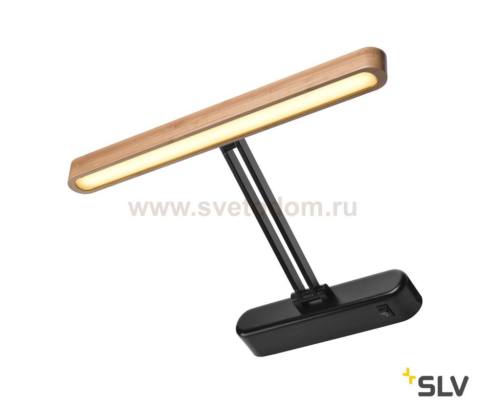 SLV 1002067 VINCELLI D DISPLAY WL светильник накладной 11Вт с LED 2700К, 500лм, черный / бамбук светлый