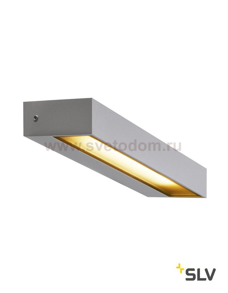 SLV 1002071 PEMA® SQUARE LED светильник настенный IP54 7.7Вт c LED 3000К, 450лм, 110°, серебристый