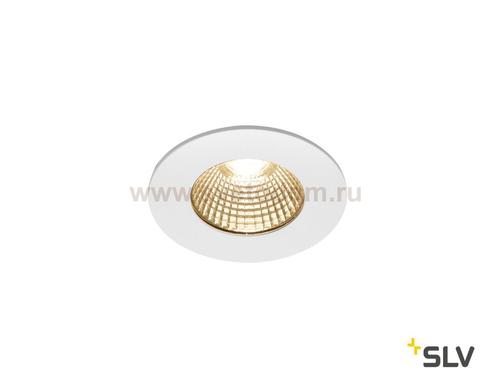 SLV 1002099 PATTA-I ROUND DtW светильник встраиваемый IP65 7.3Вт c LED 1800-3000К, 440лм, CRI>90, белый