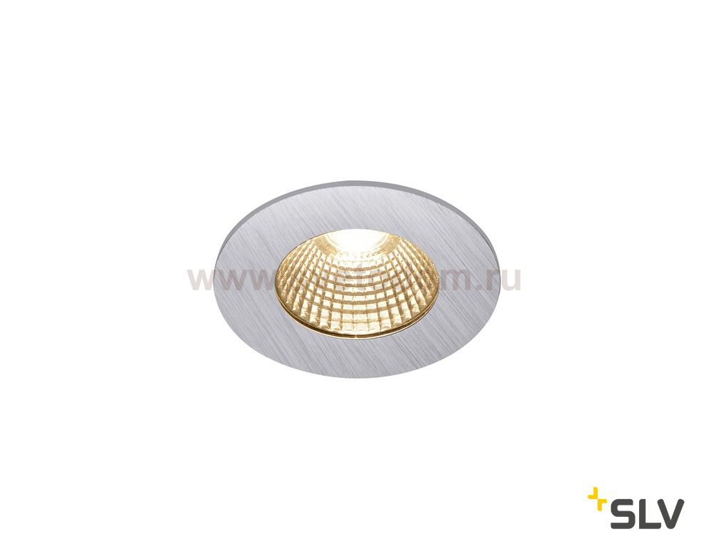SLV 1002100 PATTA-I ROUND DtW светильник встраиваемый IP65 7.3Вт c LED 1800-3000К, 440лм, CRI>90, матир.алюминий