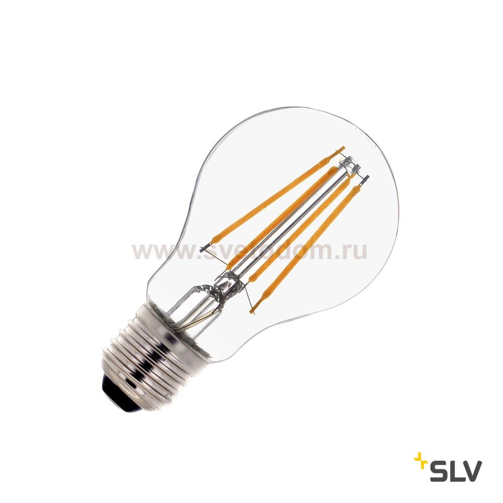 SLV 1002124 LED A60 E27 источник света 230В, 7Вт, 2700K, 790лм, 280°, диммируемый, филаментный