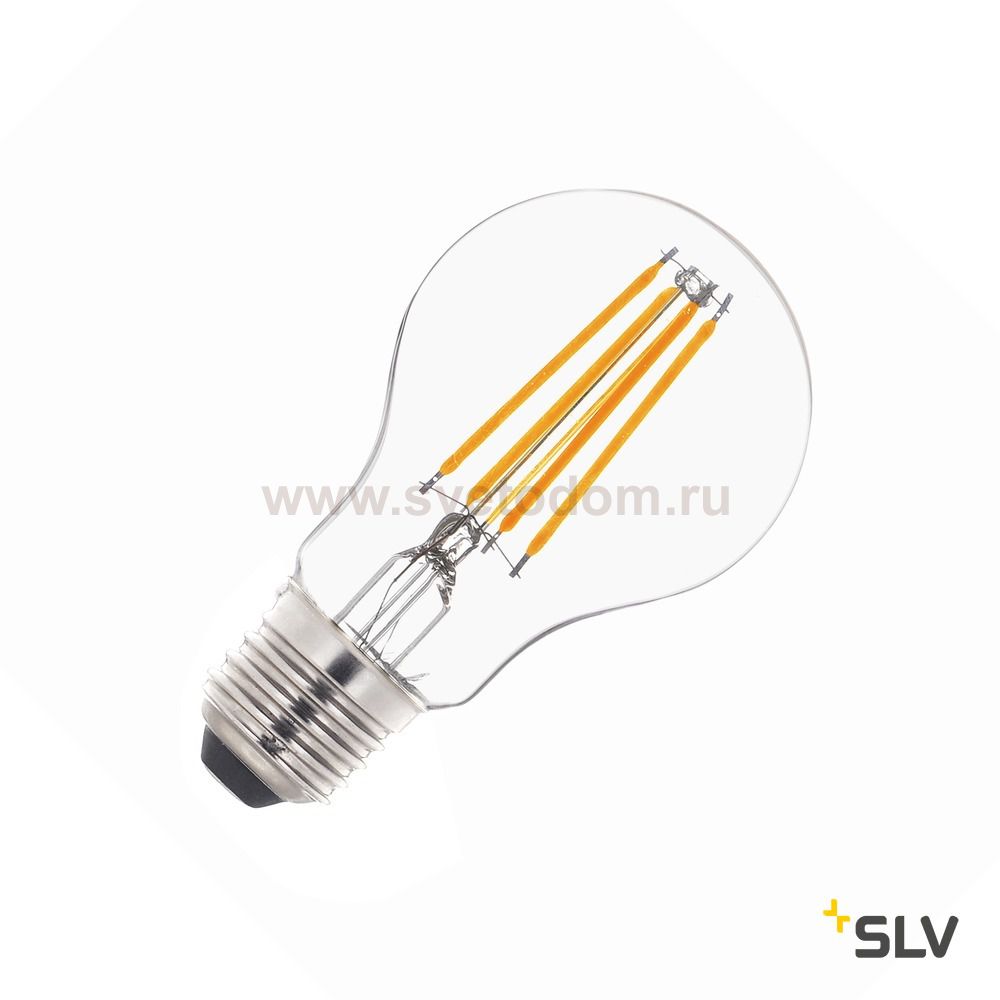 SLV 1002127 LED A60 E27 источник света 230В, 7Вт, 2700K, 790лм, 280°, 3 уровня яркости, филаментный