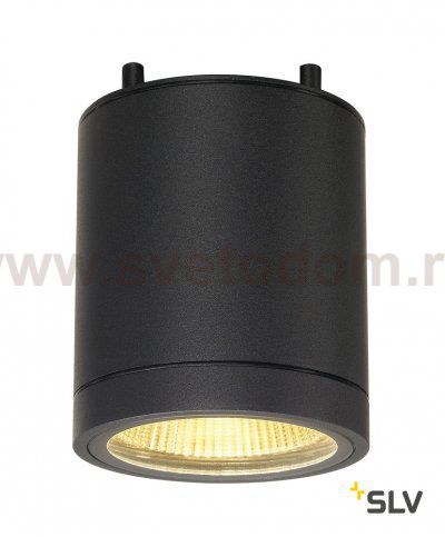 SLV 1002154 ENOLA_C OUT CL Dim to Warm светильник потолочный IP55 15Вт c LED 2000-3000К, 725лм, 35°, антрацит