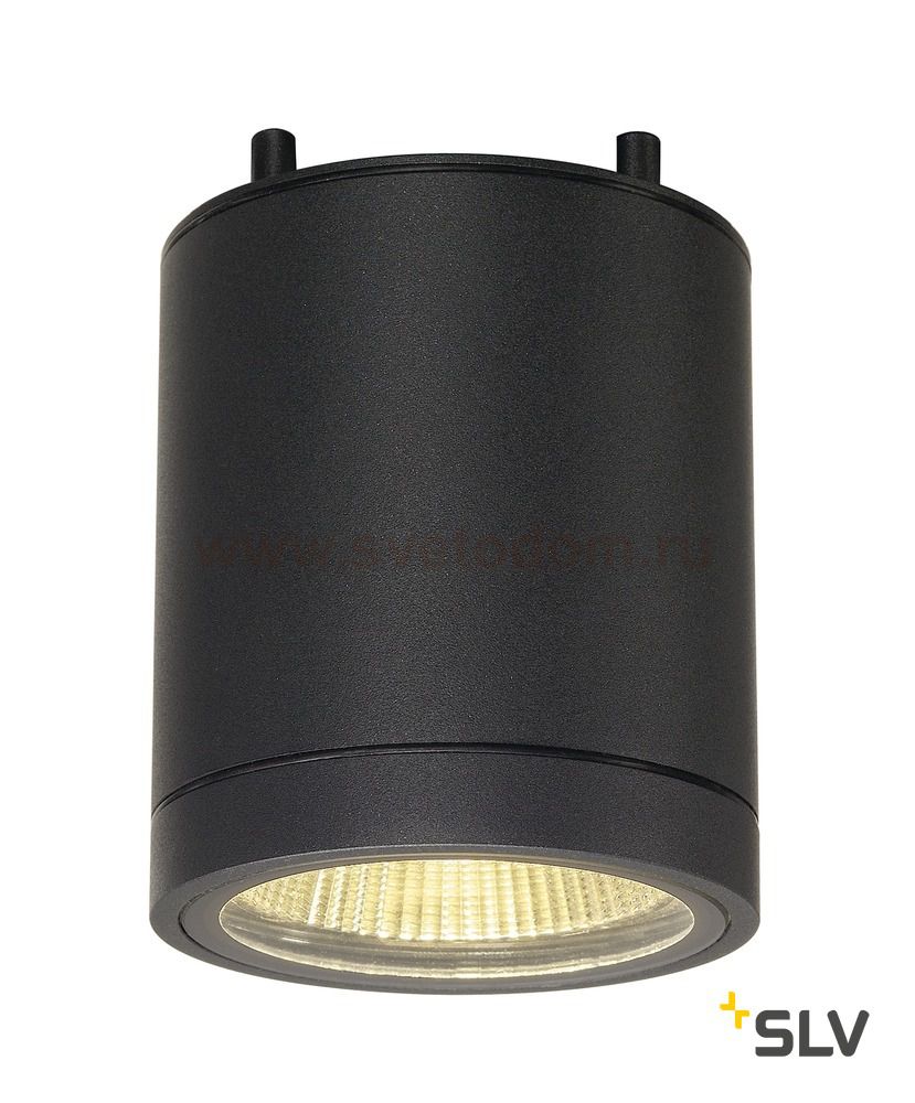 SLV 1002154 ENOLA_C OUT CL Dim to Warm светильник потолочный IP55 15Вт c LED 2000-3000К, 725лм, 35°, антрацит