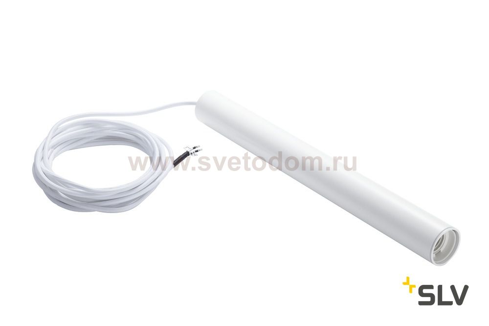 SLV 1002160 FITU LONG E27 PD-3 светильник подвесной 2.5m для лампы E27 60Вт макс., без основания, белый