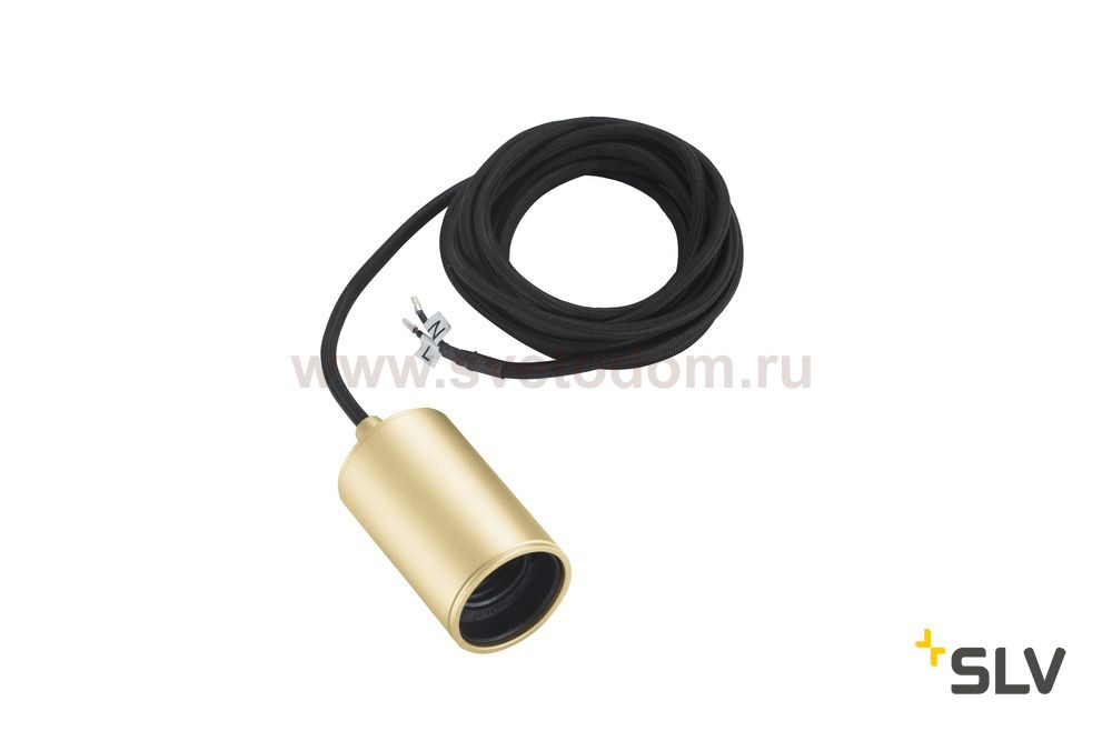 SLV 1002167 FITU E27 PD светильник подвесной 2.5m для лампы E27 60Вт макс., без основания, латунь