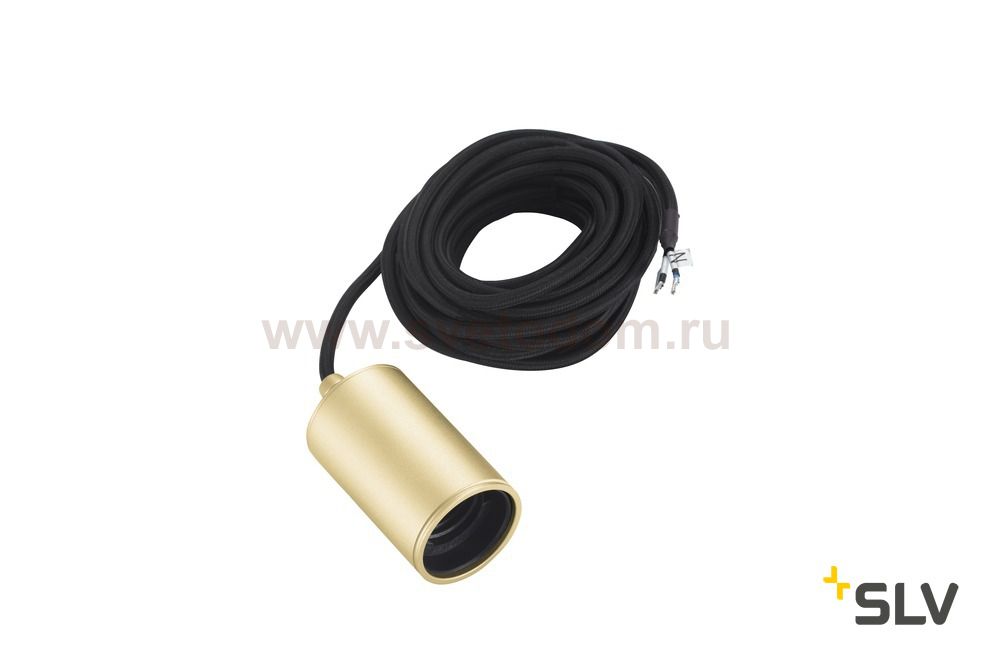 SLV 1002168 FITU E27 PD-2 светильник подвесной 5m для лампы E27 60Вт макс., без основания, латунь