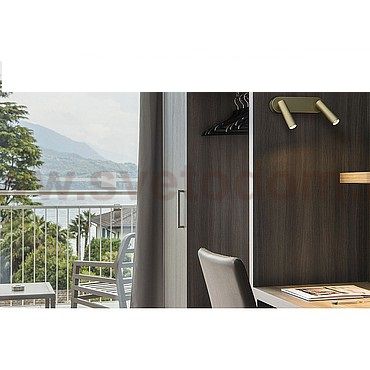 SLV 1002176 KARPO 30 DOUBLE CW светильник накладной 19Вт с LED 3000К, 940лм, 2x 40°, CRI>90, диммируемый, латунь