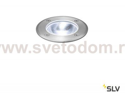 SLV 1002185 ROCCI ROUND светильник встраиваемый IP67 9.8Вт c LED 4000К, 630лм, 20°, сталь